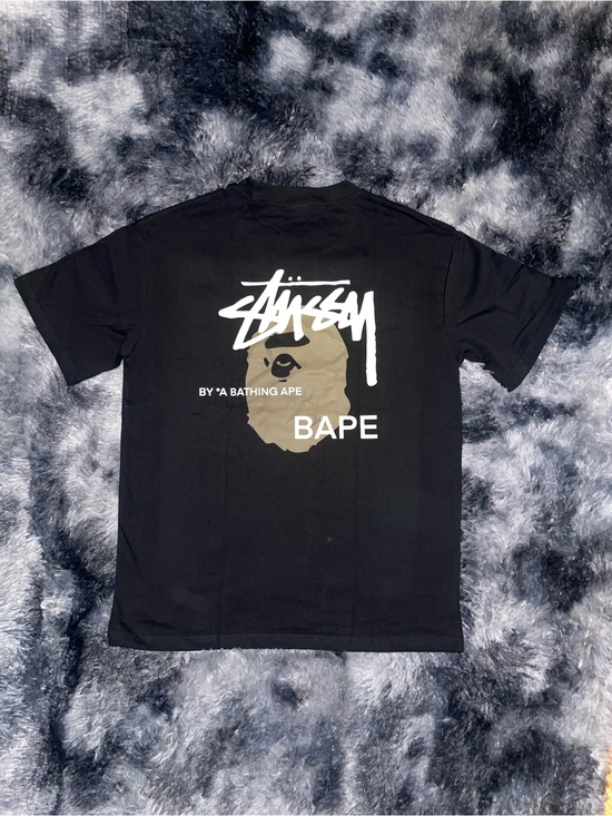 Bape Other - Stüssy x BAPE Black Graphic Logo Tee